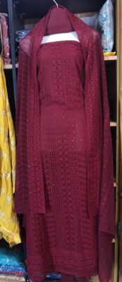 jorjet sequence with embroidery three-piece - Image 2