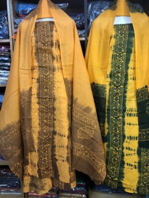 Bali Batik Full Body Sequence Work Three-Piece | Premium Embroidered Batik Dress | RR Fashion World - Image 3