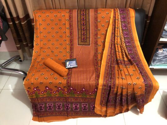 Jaypuri Bouquties Three-Piece | Premium Jaypuri Cotton Boutique Dress | Elegant Printed Collection | RR Fashion World - Image 6