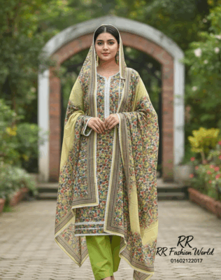 🎀 Dubai Cotton Three Piece – Premium Quality Collection - Image 10
