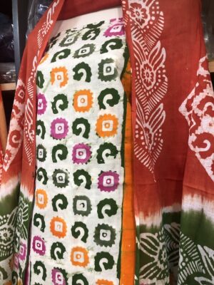 Rong Dhunu Tuli Batik Three-Piece | Premium Cotton Batik Dress | Hand-Tuli Batik Print | RR Fashion World - Image 3