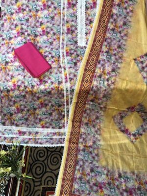 🎀 Dubai Cotton Three Piece – Premium Quality Collection - Image 5