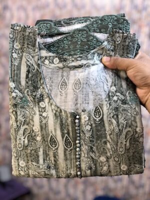 Laser Cut Lawn Three Piece | Premium Laser Cut Embroidered Lawn Dress for Women | RR Fashion World - Image 6