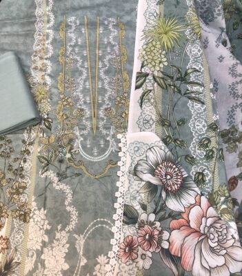 Jade Bliss Lawn Digital Printed Dress | Premium Digital Print Lawn Three Piece | RR Fashion World - Image 7