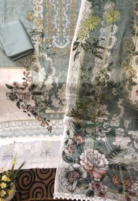 Jade Bliss Lawn Digital Printed Dress | Premium Digital Print Lawn Three Piece | RR Fashion World - Image 4