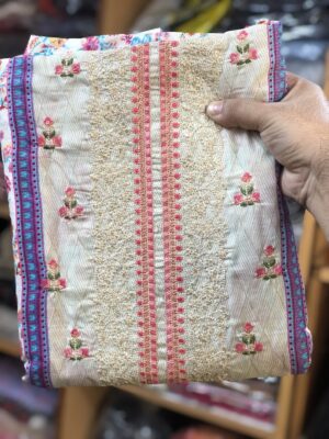 Bin Saeed Embroidery with Sequence Work Dress | Premium Embroidered & Sequenced Lawn Three Piece | RR Fashion World - Image 8