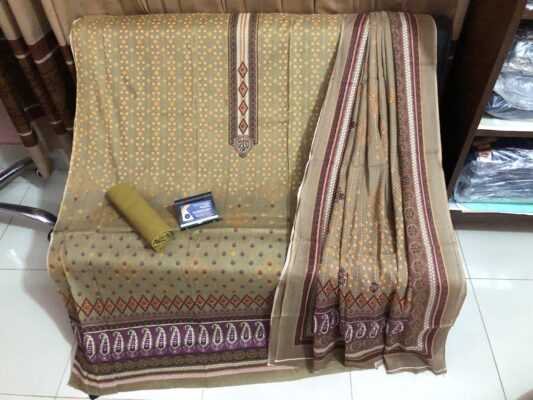 Jaypuri Bouquties Three-Piece | Premium Jaypuri Cotton Boutique Dress | Elegant Printed Collection | RR Fashion World - Image 7