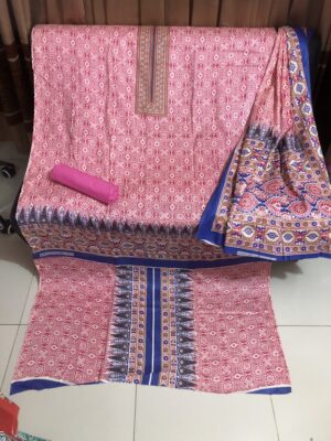 Fine Cotton Three-Piece | Premium Soft Cotton Dress for Women | Lightweight & Comfortable | RR Fashion World - Image 2