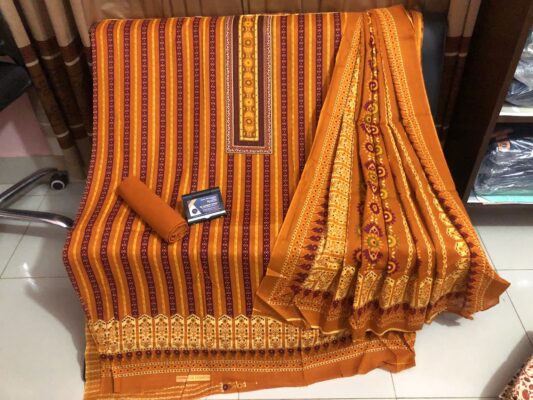 Jaypuri Bouquties Three-Piece | Premium Jaypuri Cotton Boutique Dress | Elegant Printed Collection | RR Fashion World - Image 8