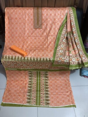 Fine Cotton Three-Piece | Premium Soft Cotton Dress for Women | Lightweight & Comfortable | RR Fashion World - Image 4