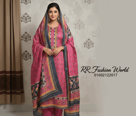 Bomby Joypuri Three-Piece | Premium Bomby Cotton Joypuri Print Dress | Soft & Stylish Women’s Collection | RR Fashion World - Image 8