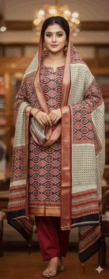 Peyani Cotton Katan Pair Three-Piece | Premium Cotton Katan Dress | Elegant Party & Daily Wear | RR Fashion World