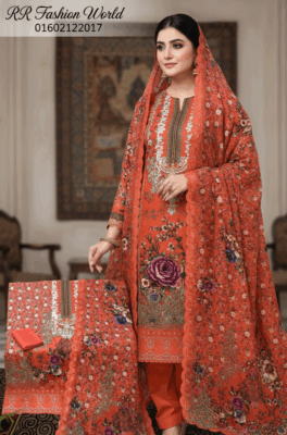 Rang E Haya Digital Moms Cotton Dress | Premium Digital Printed Soft Cotton Three Piece | RR Fashion World