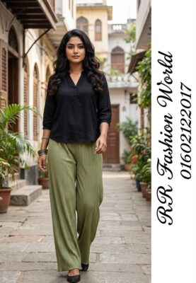 ✨ Women’s Soft & Stretchable Linen Palazzo – Free Size Comfort for Every Woman - Image 2