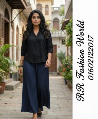 ✨ Women’s Soft & Stretchable Linen Palazzo – Free Size Comfort for Every Woman - Image 3