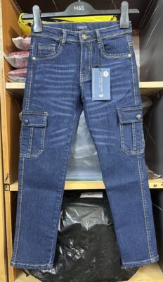 Denim Cargo Pants for Kids (4–16 Years) | Trendy & Durable Kids Wear in Bangladesh - Image 4