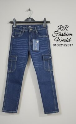 Denim Cargo Pants for Kids (4–16 Years) | Trendy & Durable Kids Wear in Bangladesh - Image 3