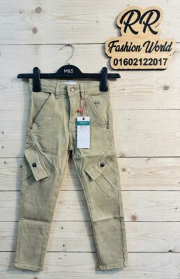 Gabardine Cargo Pants for Kids (4–16 Years) | Durable Kids Pants in Bangladesh