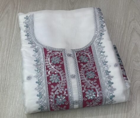 Star Georgette Most Demanding White Color Gorgeous Dress for Women - Image 2