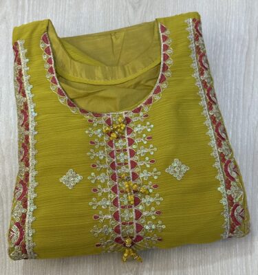 Whitegold Silk Fabric Dress for Women - Image 2