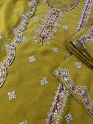 Whitegold Silk Fabric Dress for Women - Image 5