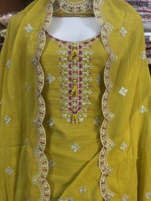 Whitegold Silk Fabric Dress for Women - Image 3