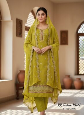 Whitegold Silk Fabric Dress for Women